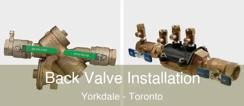 Back Valve Installation Yorkdale - Toronto